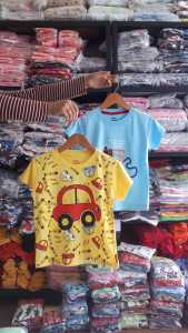 PAKET HEMAT ISI 3 KAOS - Kaos Anak Laki - Laki Baju Cowok Motif Karakter Lengan Pendek Warna Cerah RANDOM Tersedia Untuk Usia 6 Bulan Sampai 12 Tahun