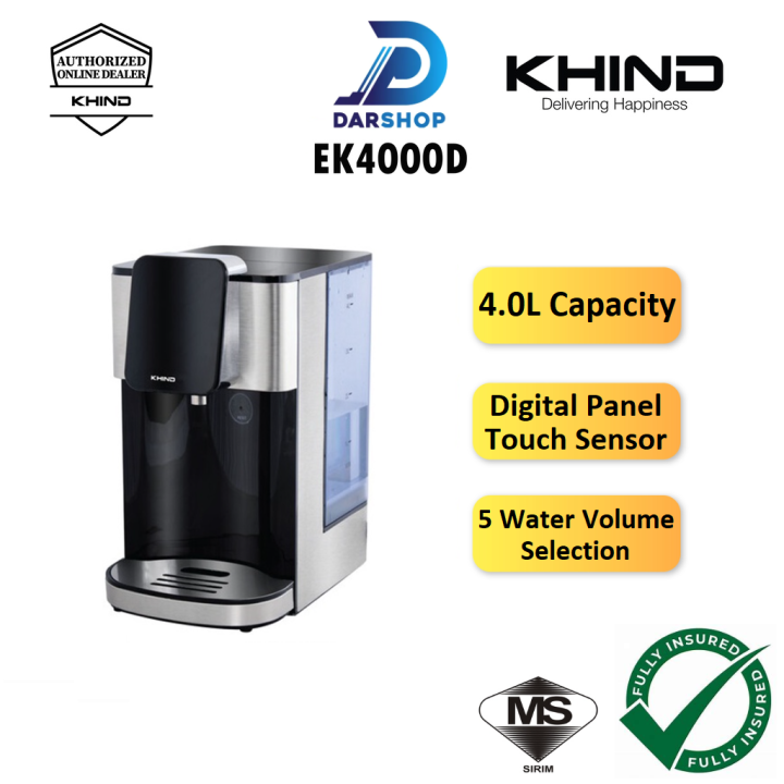 2023 Khind Instant Hot Water Dispenser (4.0L) EK4000D Lazada