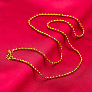 Rantai Leher Emas Bangkok Boba 24k 916 Perempuan Emas korea Gold Plated Jewelry Necklace