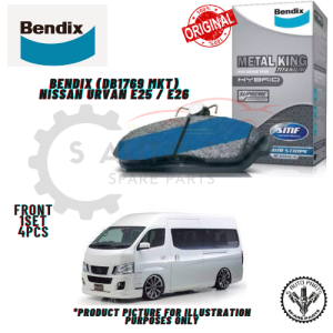 NISSAN URVAN E25 / E26 FRONT BENDIX METAL KING TITANIUM BRAKE PAD