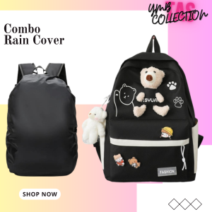 Diskon Termurah Tas Ransel Terbaru BEARSYUAN Combo Rain Cover Tas Ransel Anak Sekolah SD SMP SMA/Tas Ransel Anak Perempuan/Tas Ransel Anak Terbaru 2023/Tas Ransel Anak Krakter/Tas Ransel Anak Murah/Tas Ransel Anak Korea
