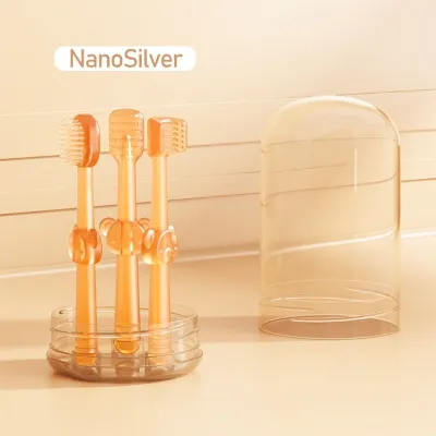 3pcs Nano Soft Silicone Baby Oral Care Set Toothbrush And Tongue Cleaner For Newborn Infant