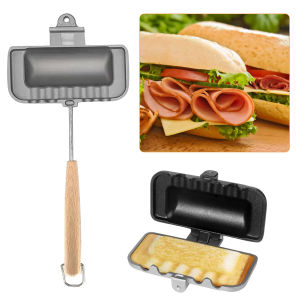 Double Sided Sandwich Pan Non Stick Foldable Grill Frying Pan for Bread Toast Breakfast Machine Pancake Maker BBQ Cheese