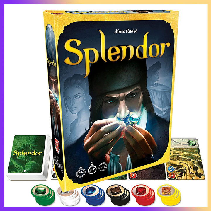 Splendor เกมกระดานกลยุทธ์ | ผู้เล่น2-4คน | เกมกระดานสำหรับครอบครัวยอดนิยมสำหรับผู้ใหญ่และเด็กอายุ10 + | เกมปาร์ตี้อัญมณีสนุก | เวลาเล่นเฉลี่ย30นาที เกมการ์ด การ์ดเกม บอร์ดเกม บอดเกมส์ บอร์ดเกมส์