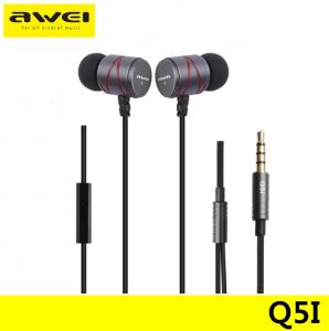 Awei Q5i Built-in Microphone On-cord Control In-Ear Headphone HD Sound