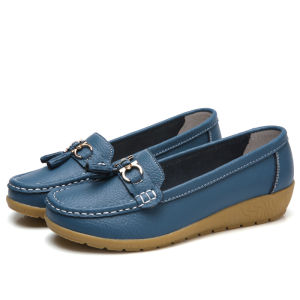 Summer Hollow-Out New Leather Shoes For Middle-Aged And Elderly Women WomenS Loafers Soft-Soled Wedge Heel Clogs For Women
