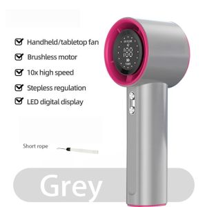 Kipas Turbo Genggam S001 100 Level Speed + Display Digital + Portable USB Fan 3600mAh