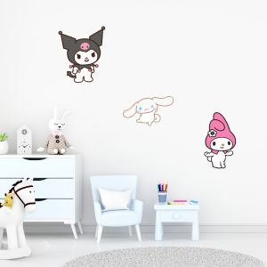Pusat Wallsticker - Stiker Dinding Labubu Kuromi / Wallpaper Wall Sticker Karakter Dekorasi Anak