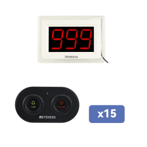 Retekess T114 Restaurant Pager SystemWireless Calling SystemLow Battery Alert656ft10 Waterproof Alert Call Buttons for Nursing HomeClinicResortSalon