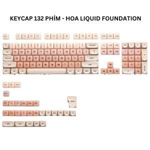 Keycap HOA Liquid Foundation - Keycap 132 Phím Bán Trong Suốt Chất Liệu PBT Cho MX Switch