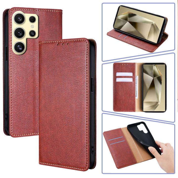 Phone Case For Samsung Galaxy Note 10 10+ 20 20 Ultra S20 S21 S22 S23  S24 S25 Ultra Retro PU Leather Flip Case Vintage Stand Wallet Cover Bag 