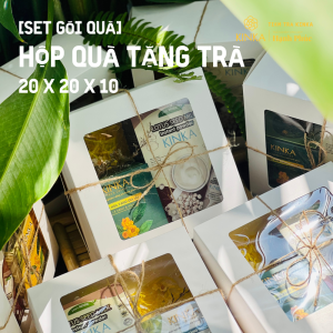Set item quà tặng trà (gói theo yêu cầu) kèm thiệp viết tặng kèm miễn phí - Hộp nắp trong (Liên hệ shop)