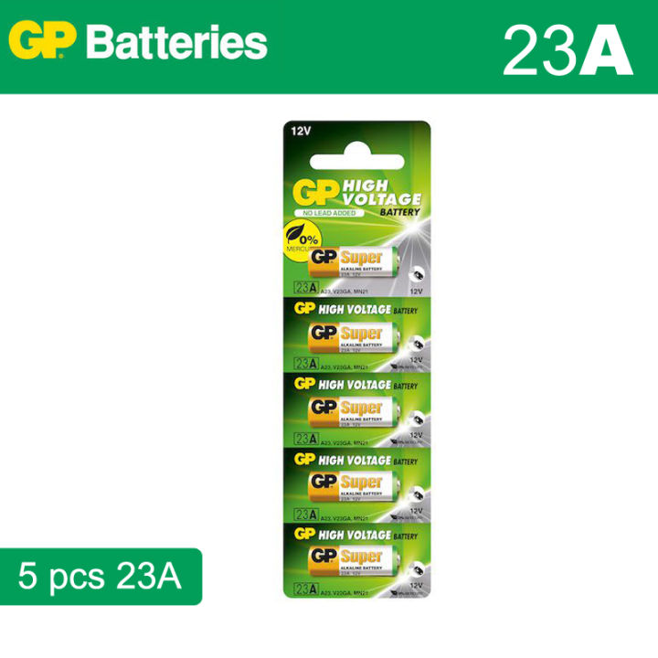 Grey Pneumatic 23A 12V Alkaline Battery 5-Pack - LR44 Size, Good Until 2027