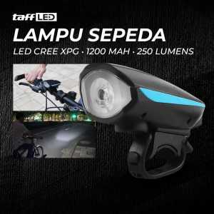 Lampu Depan Sepeda Klakson LED Cree XPG 1200mAh 250 Lumens - 7588