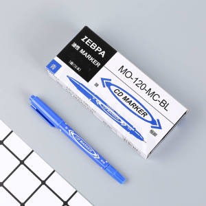 FAMILY`S CHOICE 1pc Permanent Marker Pen 0.5mm-1.0mm Double-head Oily Marker Waterproof Hook Line Marker Pen Black 0.5mm-1.0mm Marker Pen Double-head