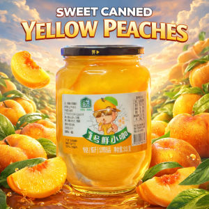 Sweet Canned Yellow Peaches in Syrup | Ready-to-Eat Fruit Dessert for Snacks Baking & Drinks