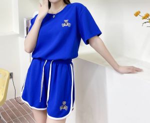 ชุดเซ็ท ขาสั้นแขนสั้น ปักหมี น่ารัก TZ4009