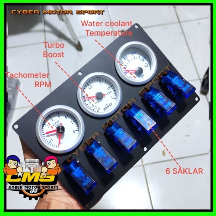 Gauge dashboard panel Tachometer diesel bensin Rpm Boost turbo water ...