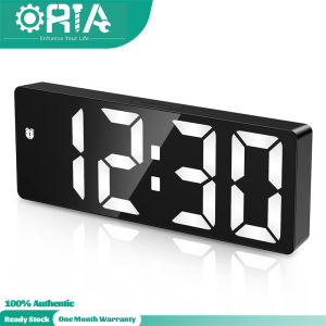 ORIA Digital Clock LED Alarm Clock Simple Setting USB Table Clock 12/24H Format Snooze Function 4 Adjustable Brightness DST for Home Bedroom Office