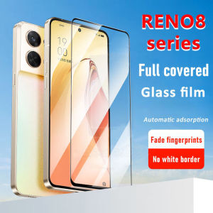OPPO Reno 8 5G Tempered Glass Film for OPPO Reno 8T 4G Glass Full Cover Screen Protector black edge