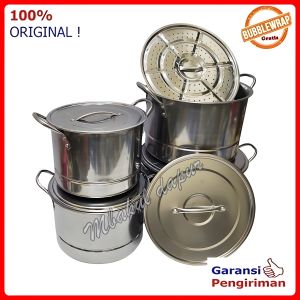 Dandang Kukus Panci Steamer DandangAir Kukus Stainless Tebal Set 4 Pc