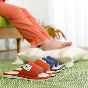 Linen Slippers For Female Students Dormitory Suitable For All Seasons Indoor Home Use Silent For Couples With Soft Non-Slip Soles Made Of Cotton And Linen For Men