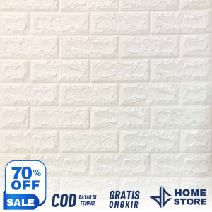 DCH - Wallpaper Brickfoam Bata 3D Foam 77cm x 70cm Timbul Brickfoam Wallpaper dinding foam Bata