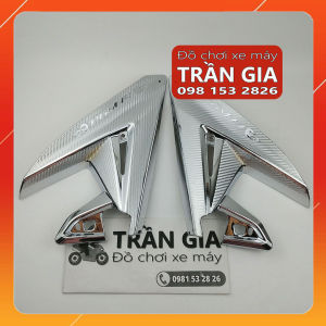 Ốp gác để chân sau xe AB airblade năm 2013-2014-2015 phụ kiện trang trí air blade xi inox