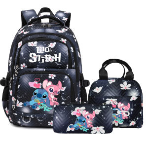 Lilo Stitch Students Backpack School Bag Sets Girl Boy Schoolbag Primary Kawaii Waterproof Children Bag Travel Backpack