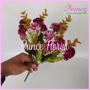 Bunga ubur mini cabang 5 hiasan dekorasi rumah wedding dendelion artificial murah imitasi -hiasan premium/bunga carnation rumah wedding