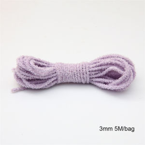 ยางคาดศีรษะขนแกะขนาดเล็กแบบทำมือ3มม. 5เมตร/ถุงทำ DIY เครื่องประดับอัญมณีแบบทำมือ