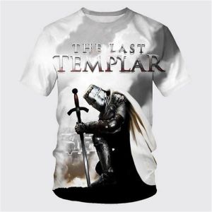 [Local Stock] VCC Funny Crusader Knights 3D Print Mens T Shirt Casual O-neck Short Sleeve Loose Tops Hip Hop Trend Harajuku Clothing Summer Tees