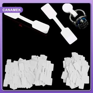 【CANAMEK】 50 100Pcs Blank price tags necklace ring jewelry labels paper stickers