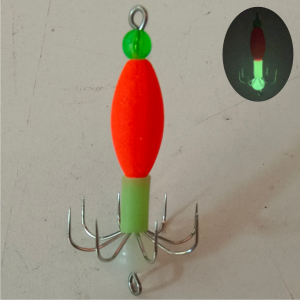 New High-Quality Fluorescent Squid Jig Lures with Luminous Glow-in-the-Dark Bait Hooks for Night Fishing