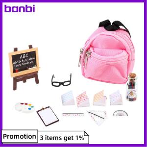 banbi 14pcs School Supplies ตุ๊กตาอุปกรณ์เสริมสำหรับตุ๊กตาของเล่นที่ดีที่สุดสำหรับตุ๊กตาสาว
