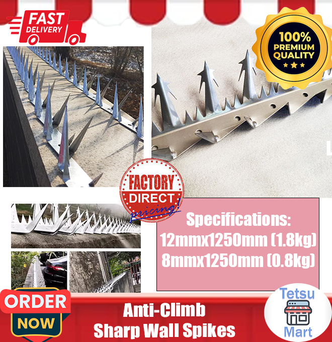 Anti-Climb Wall Spikes Hot-Dipped Galvanized Sharp Wall Spikes for top ...