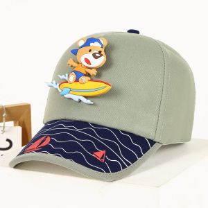 Cartoon Surf Bear little hat boy and girl baseball cap children sun protection hat children baseball cap multicolor