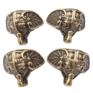 4PCS Antique Wooden Box Footings Gift Box Decorative Feet Cabinet Protector For Furniture Hardware for Case Leg Cor