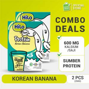 Twin Pack : HiLo Teen Korean Banana 250g - No 1 Susu Remaja Tumbuh Tinggi Kalsium Protein Lebih Rendah Gula