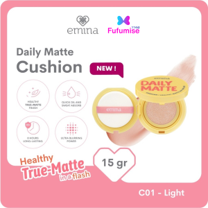 EMINA Daily Matte Cushion 15g | Cushion SPF 25 PA++ | Oil Control Agent | BB Cream | Bedak  | Foundation | BPOM