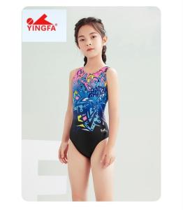 YINGFA Girl Swimwear Kids Racing Competitive Swimsuit Girls Training Professional Swimming Suit Digital Printed Teenage Bathing Suits