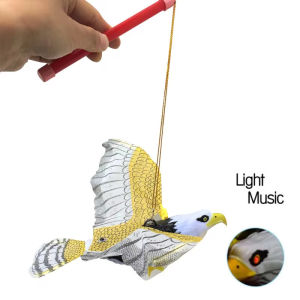 Multifunction Hanging Eagle with Music and Light Luminous Bird Repellent Home Decor Educational Toys for Kids