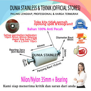 Roda Nilon 35mm + bearing