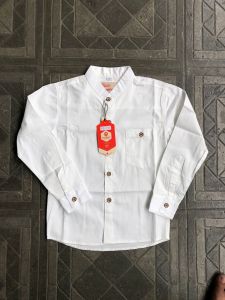 Kemeja Hitam Anak Laki Laki Umur 1-13 th / Kemeja Anak Laki Kerah Sanghai Bahan Katun Twill Import