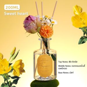 ก้านน้ำหอมโรงแรมพร้อมน้ำหอมและดอกไม้3D ก้านไม้หอม Aroma Reed Diffuser ก้านน้ำหอม น้ำมันหอมระเหย เป็นของตกแต่งห้องนอน ห้องน้ำ สวยงามเสมือนจริง 200 ml