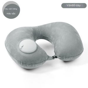 Gối Tựa Cổ Du Lịch Tự Bơm Hơi Chữ U Cao Cấp | Travel Neck Pillow Kê Cổ Máy Bay Công Tác 85g