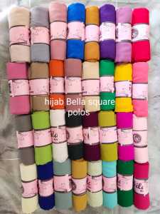 (PAKET USAHA 10 PCS) JILBAB BELLA SQUARE PREMIUM TERMURAH KEKINIAN BY ECO STORE HIJAB