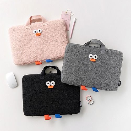 [ROMANE] Brunch Brother pompom Laptop Pouch -13inch main image 0