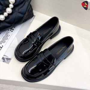 Katerina Fashion Style Loafers Shoes Black Platform Heel For Women Casual Student #A-39