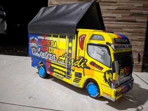 Miniatur truk olengfull lampu terpalnon lampu pakai terpal.non terpal pakai lampunon lampu terpal